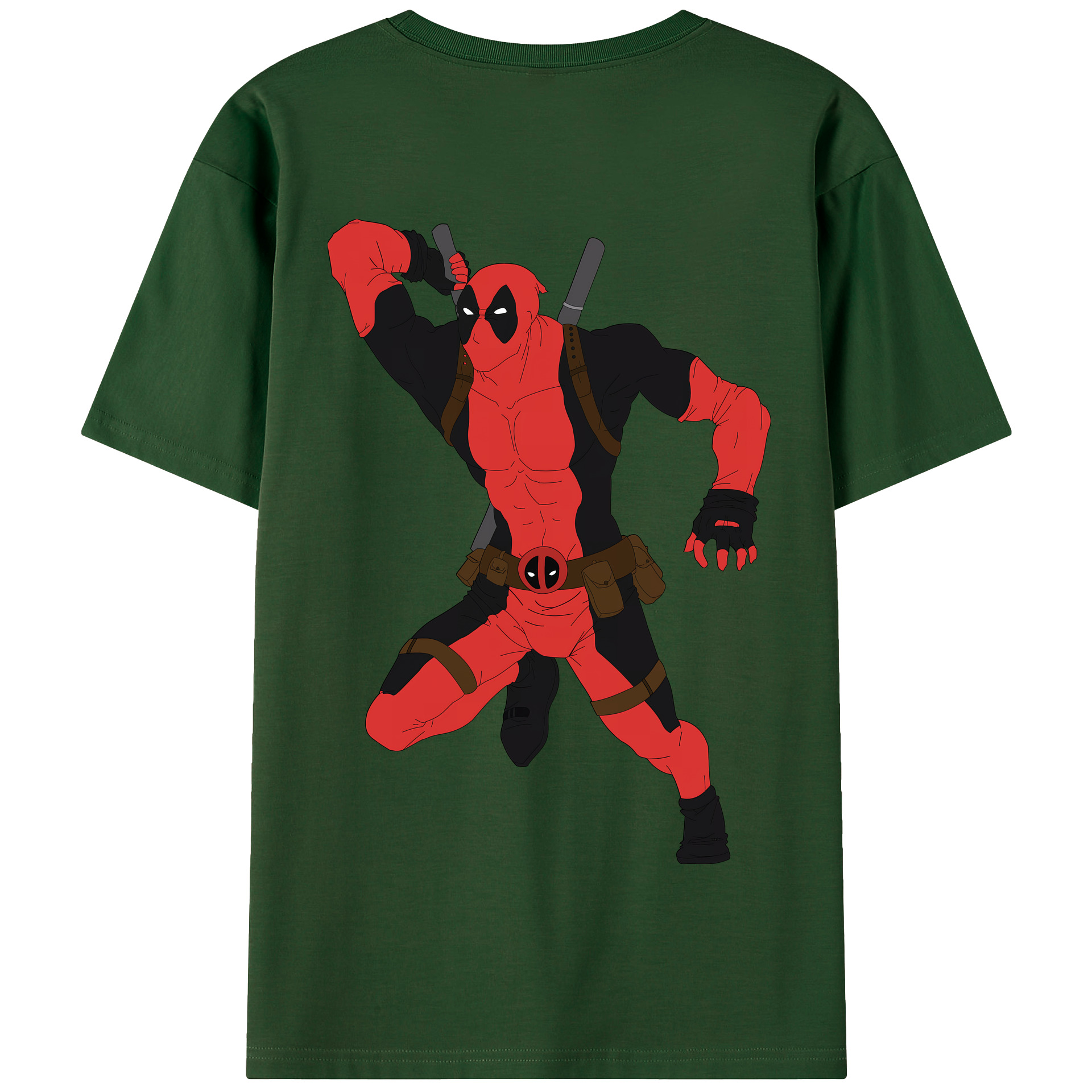 （画像用） Deadpool デッドプール 綿100％半袖Tシャツ（背面プリント）
